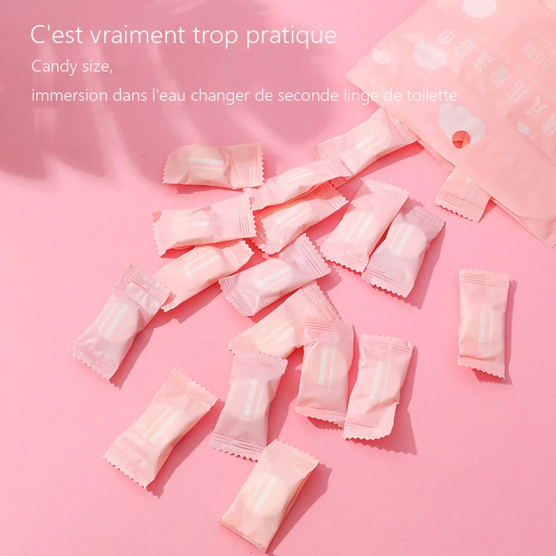 HOCompressed-Lingettes en papier non tissées portables pour voyage, serviettes en capsules de poulet, tablette magique de soins du visage, lingettes