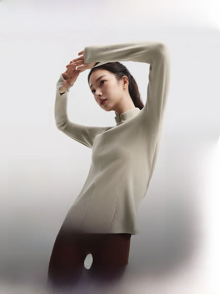 

Женская теплая дышащая футболка с длинным рукавом на молнии для активного отдыха, защита от УФ-излучения, легкая, Banxia