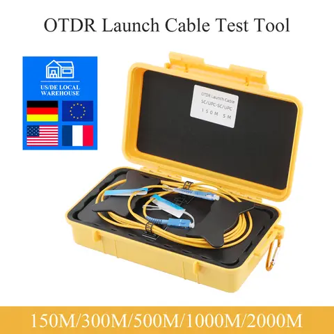 US OTDR Launch Cable Test Tool Fiber Optic Cable Test Box OTDR Dead Zone Blind Zone Eliminator Single Mode APC SC-APC/UPC   LC/SC 1310/1550nm