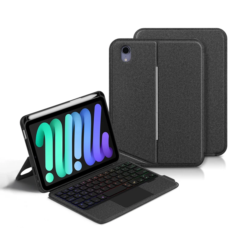 Imagem -06 - Smart Trackpad Keyboard Case para Ipad Mini 6th Gen 8.3 Estojo Protetor com Suporte de Caneta Split Design Teclado Mágico 2023