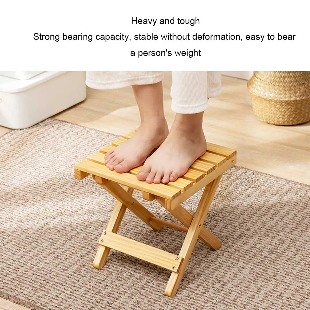 Portable Folding Wood Chair Stools Outdoor Camping Accessory Backpacking