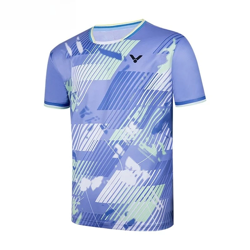 صيف جديد للنصر الريشة الملابس الرياضية قصيرة الأكمام تي شيرت مريح للتنفس ماصة للعرق دائم كول الأعلى #3