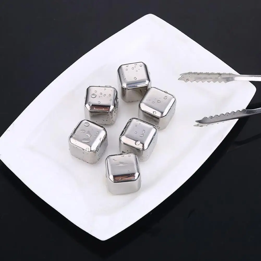 

Odorless Steel Ice Cubes Stainless Steel Whiskey Stones Set for Men Reusable Ice Cubes for Bourbon Gin Cognac Ideal for Whiskey