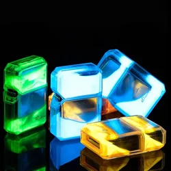 Creative Luminous Quicksand Metal Explosive Style Good-looking High-end Luxury Kerosene Lighter Smoking Accessories Gift For Men