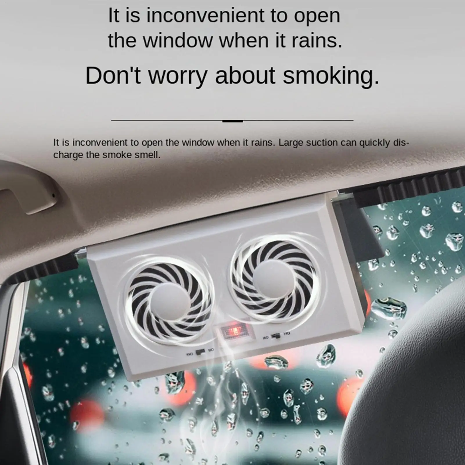 Car Window Fan Solar Powered Effective Double-Head Cooling Vent Easy Installation Car Cooling Amplifier Window Fans for Backseat