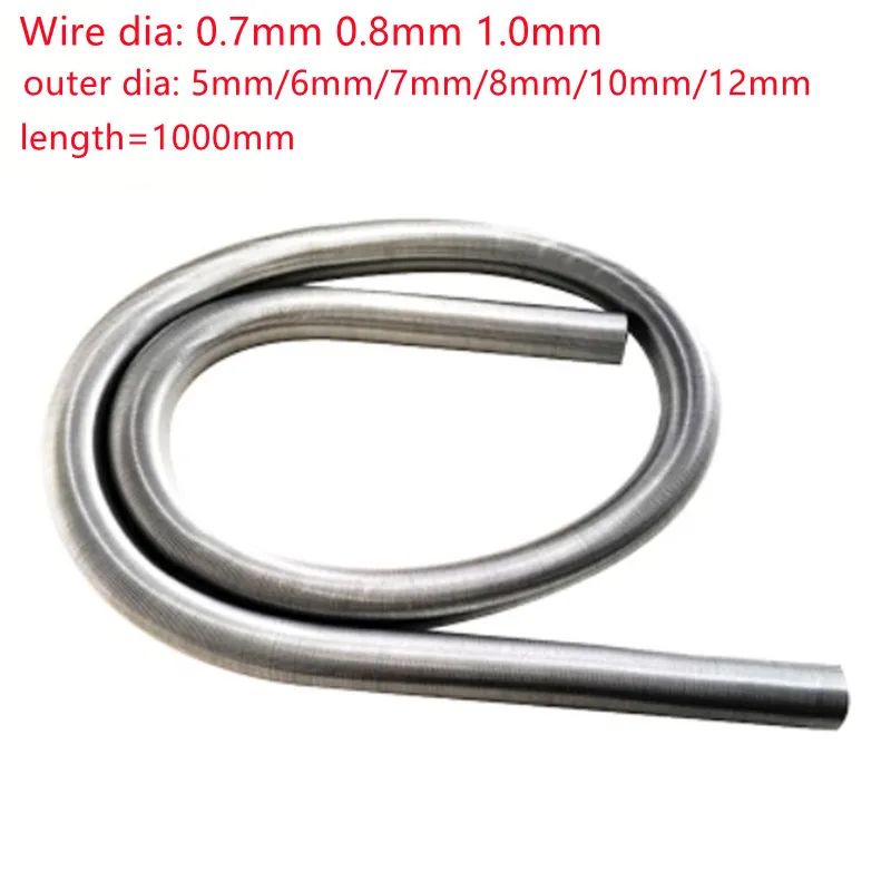 

1pc/lot wire 0.6mm 0.7mm 0.8mm 1.0mm 1000cm 1 meter Stainless Steel Tension Spring Extension Spring Out Dia 4mm to 12mm