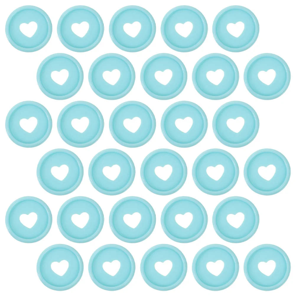 30 stuks Macaron kleur bindende gesp notebook kleine bindmiddel schijven hartvormig voor planner ringen plastic kantoor