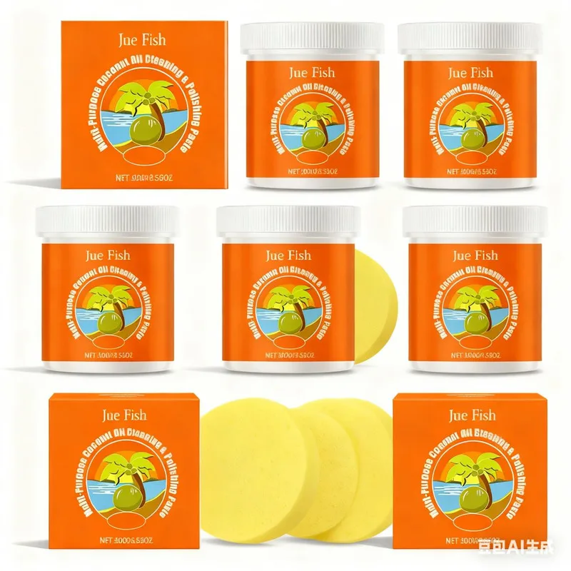 

7 PCS All Purpose Cleaner Paste Remove Kitchen Stain Bathroom Decontaminaton Pot Bottom Scale Cleaner Cookware Cleaner Cream