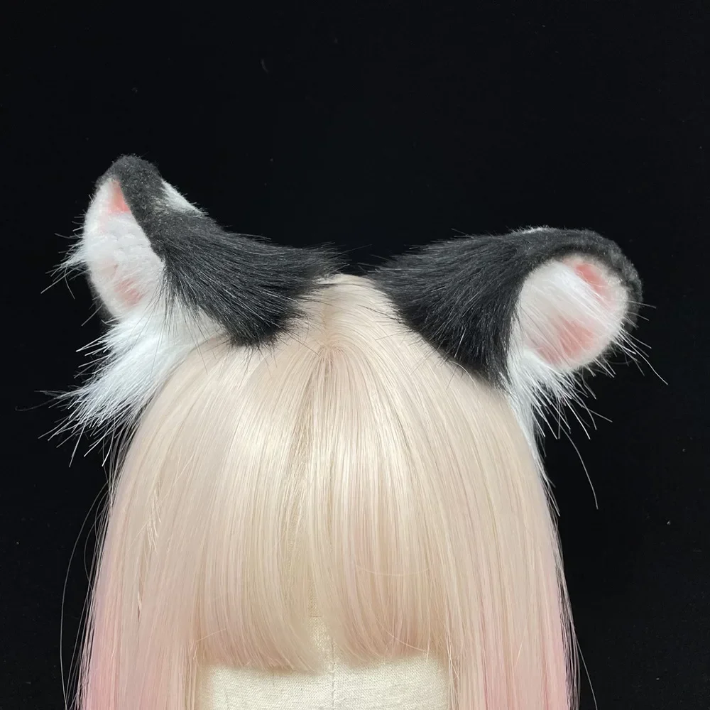 مخصص اليدوية لوليتا أنيمي تأثيري حلي اكسسوارات تقليد الحيوان الوحش آذان النمر طوق الشعر تأثيري ليوبارد أغطية الرأس