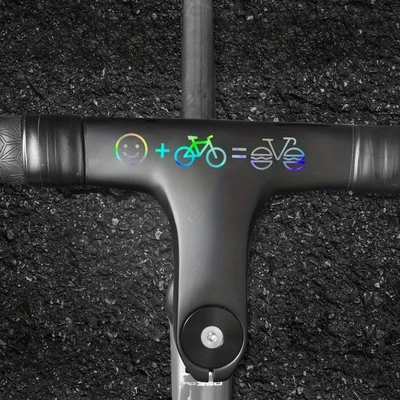 مجموعة واحدة من ملصقات الدراجة النارية ثلاثية الأبعاد "ابتسامة + دراجة نارية = ممتعة" زينة جسم السيارة المرحة