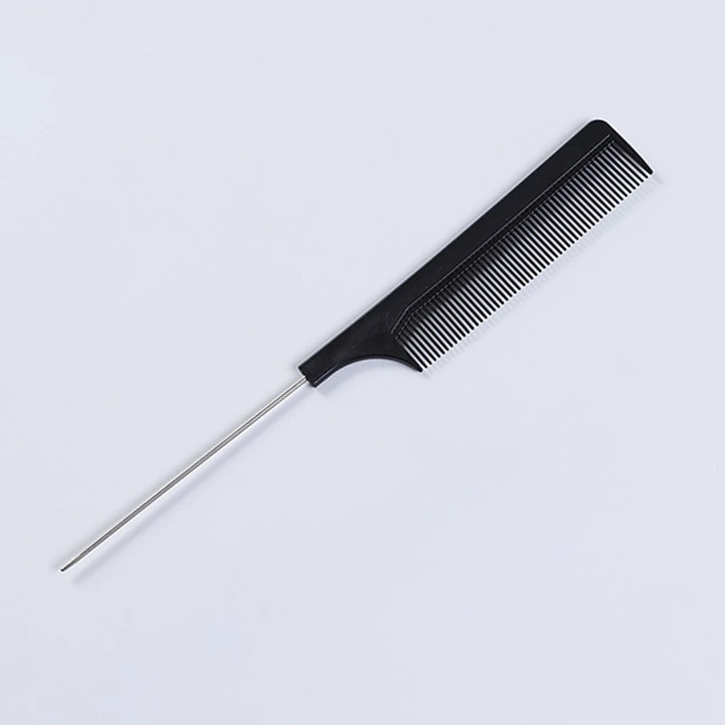 21CM Hairdresser Cutting Hair Comb, Anti-Static Carbon Fiber Comb Tony Cover Comb Pointed Tail Steel Needle