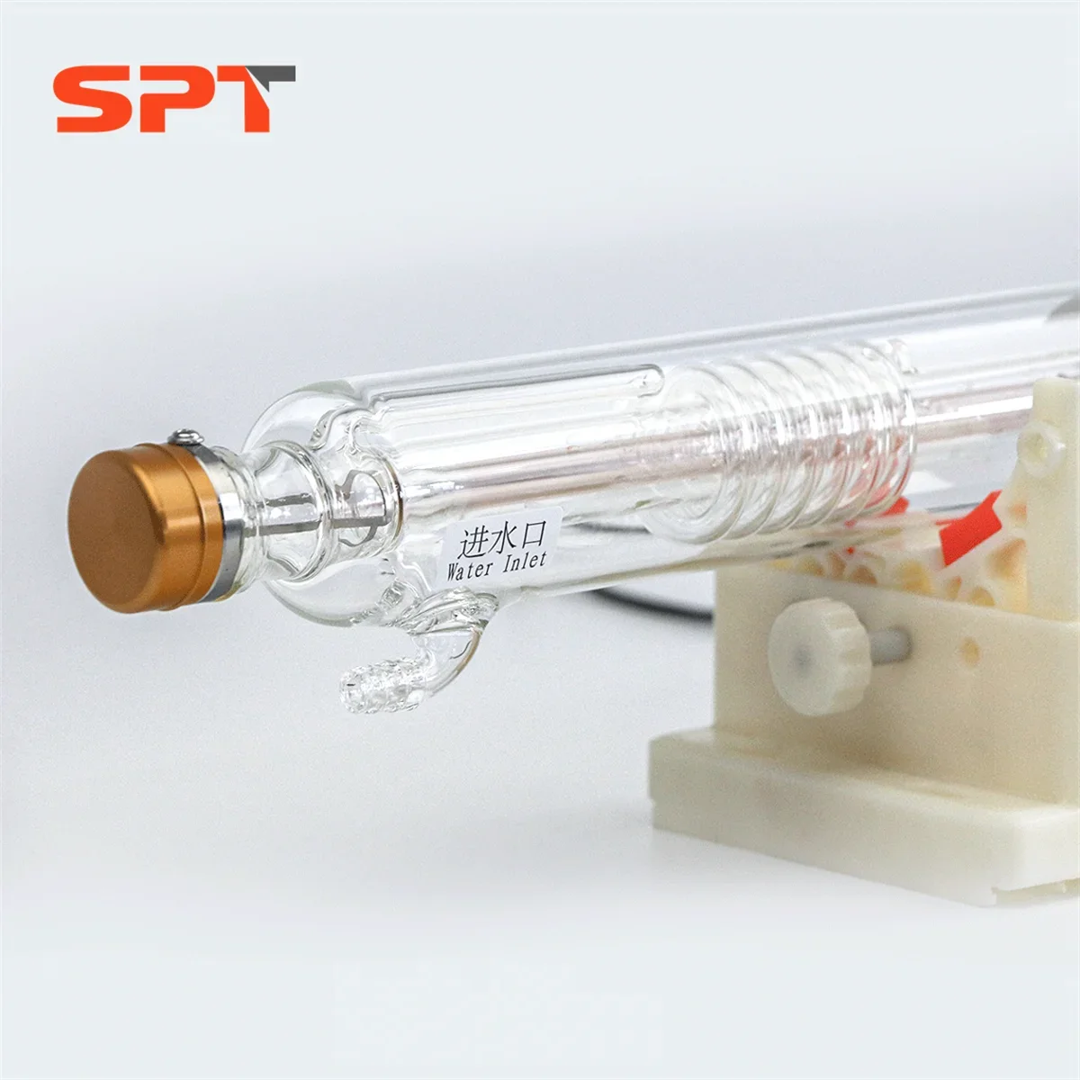SPT 50w CO2 Laser Tube With Red Pointer Diameter 50mm Glass Laser Tube For Laser Cutting