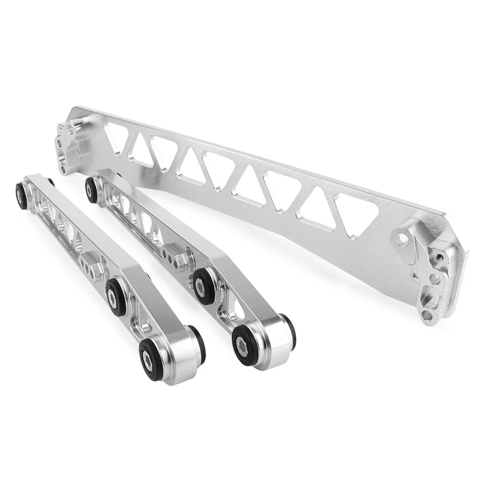 Billet Aluminium REARSUBFRAME BRACE+TIE BAR+Rear Lower ControlArm For Honda Civic EG 92-95 Silver/Gold/Red