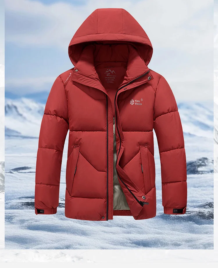 New Windproof Thickening Men Tops Outdoors Loose Versatile Comfort Keep Warm Coats Winter Fashion Casual Solid Hooded Parka Men