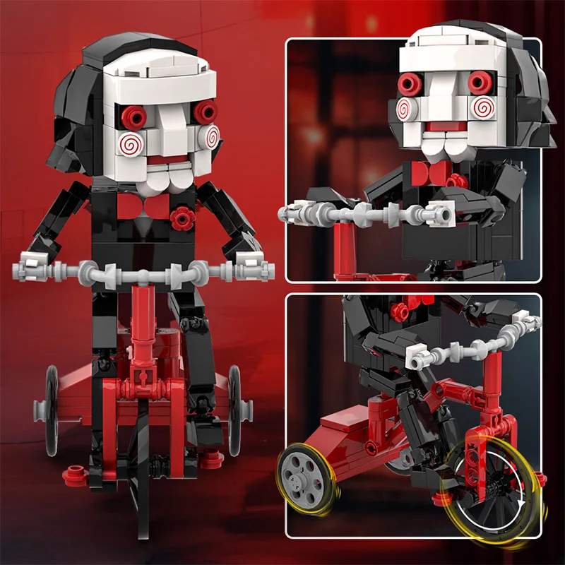 Marionnette montant un Tricycle-Billy MOC bloc de construction série de personnages de film modèle jouet de construction éducatif pour enfants cadeau