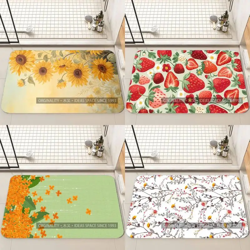 

Sunflowers Pattern Floor Mat Living Room Decoration Home Sofa Non-Slip Carpet Study Bedroom Tatami Children'S Soft Floor Mat