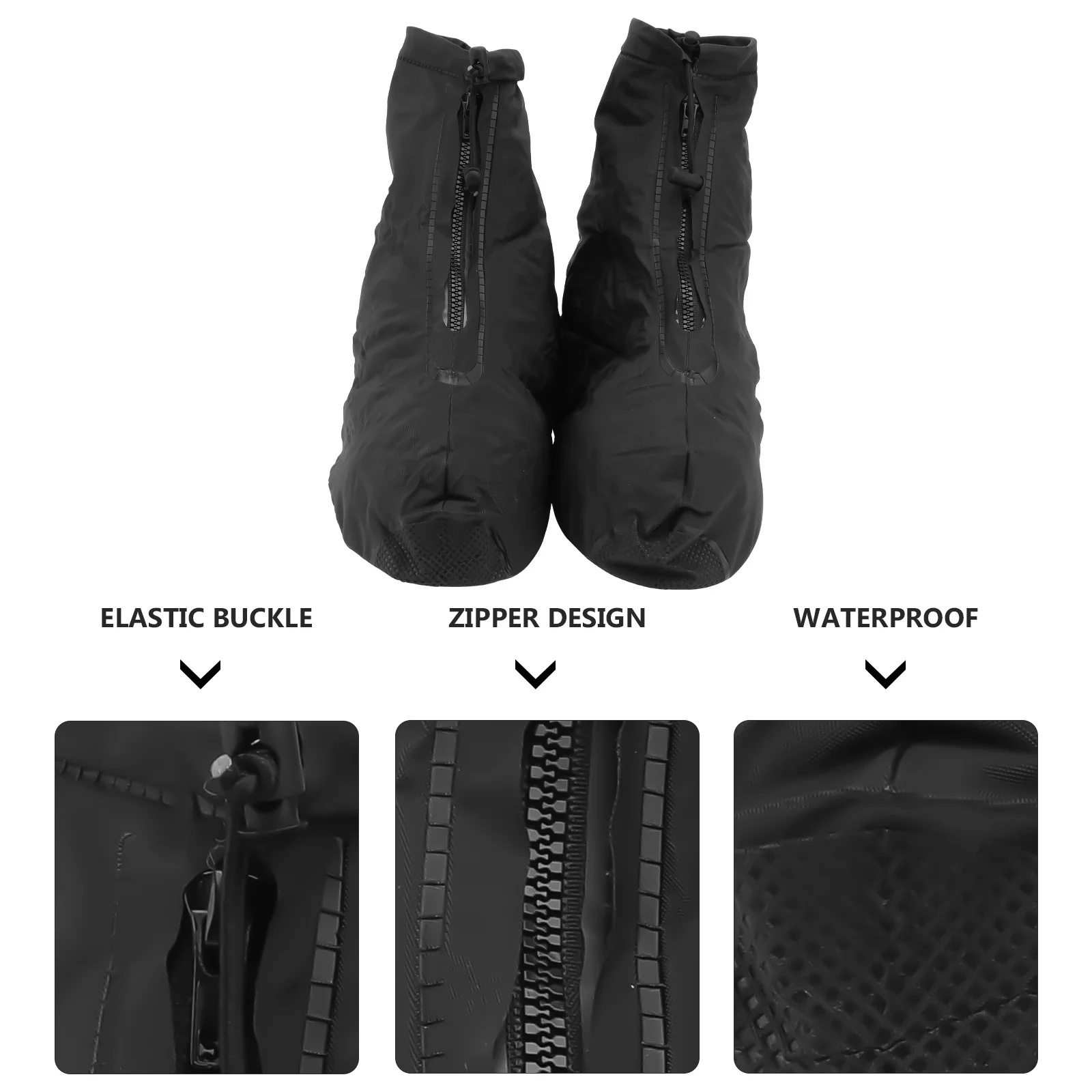 

1Pair Waterproof Shoe Cover Black Cycling Boot Overshoes Wear-Resistant Outdoor Rain Shoe Cover Non-Slip Waterproof Boot