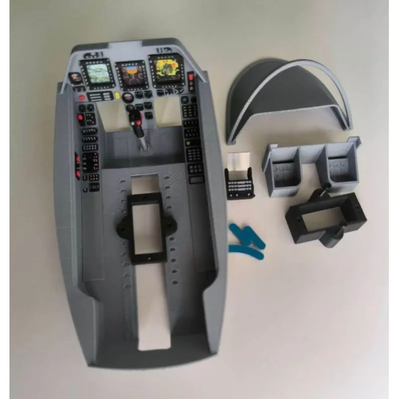 3D Printed Scale FPV Cockpit Interior for ATOMRC Dolphin PRO 800mm RC Fixed Wing Aircraft, Simulation Cabin Decor Upgrade Parts