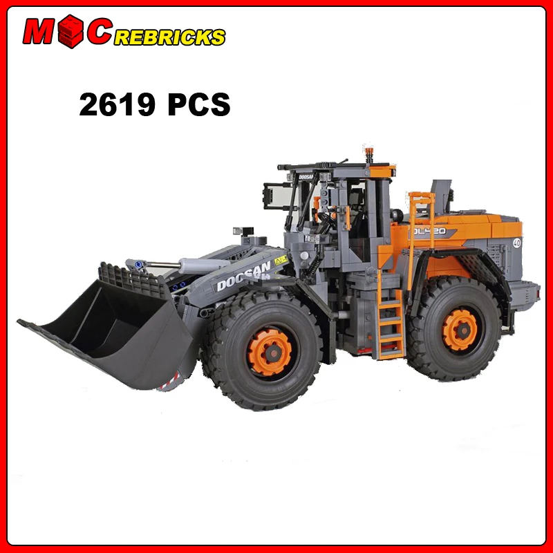 MOC Transportation Series DOOSAN DL420-7 Bulldozer Assemble Model Mini Bricks Building Blocks Boys Puzzle Toys Kids Xmas Gifts