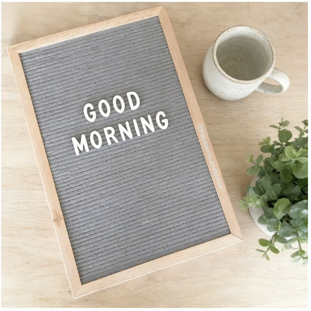 

Large Felt Letter Board with 460 Letters Wooden Frame Handmade Home Decor Message Board
