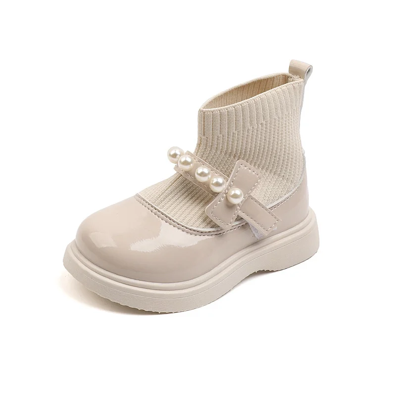 Fashion Kids Casual Shoes Soft Bottom Princess Short Boots Girls Shoes Comfortable Walking Slip-on Shoes