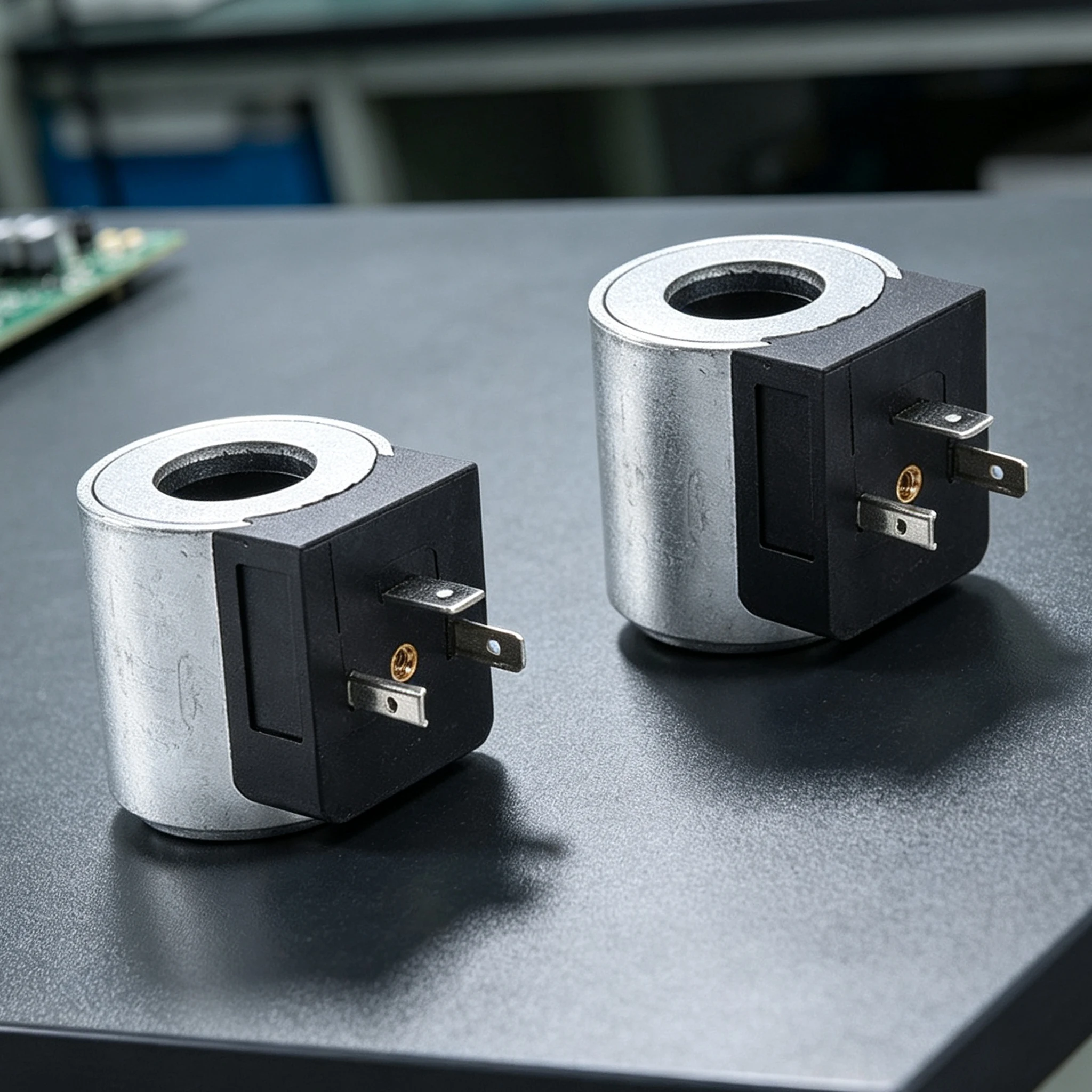 Hydraulic Solenoid Valve Coil 2 Pack, Inner Diameter 18mm Height 40mm DC 12/24V For Hydraulic Equipment Maintenance