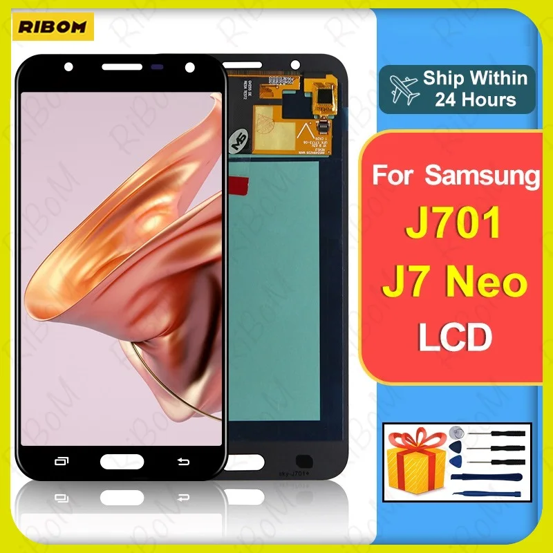 

New 5.5" AMOLED For Samsung Galaxy J701 LCD Display J7 Nxt Touch Screen Digitizer J7 Neo J701F J701M J7 LCD Core