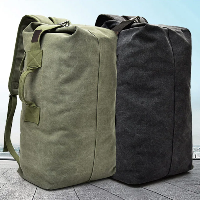 

Travel Backpack Canvas Rucksack Convertible Duffel Bag Carry On Backpack