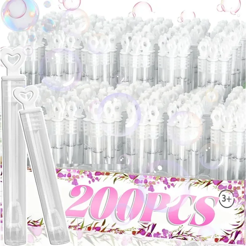 Tubes de bulles de savon en forme de cœur pour enfant, 100 pièces Tubes de bulles de savon en forme de cœur pour enfant, 100 pièces