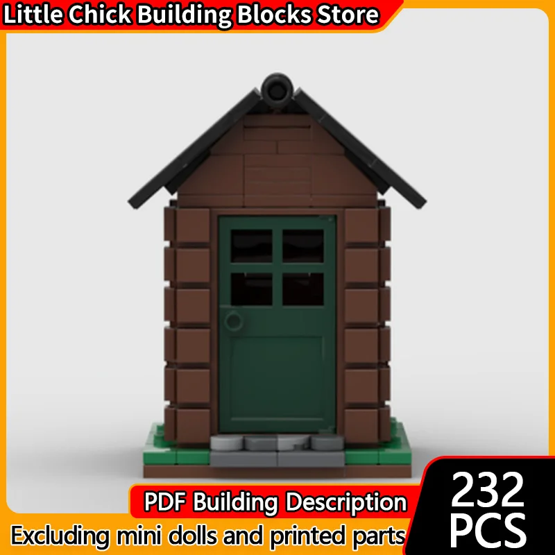 

City Street View Model MOC Building Bricks Wooden Cabin Architecture Modular Technology Children Holiday Gifts Assemble Toy Suit