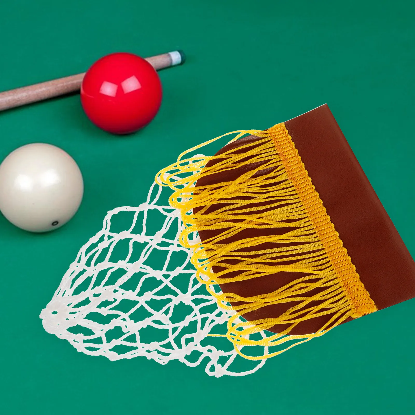 

6Pcs Premium Pool Table Net Pockets Replacement Set Strong Wear Resistant Billiard Ball Storage Basket for Home Club School Use