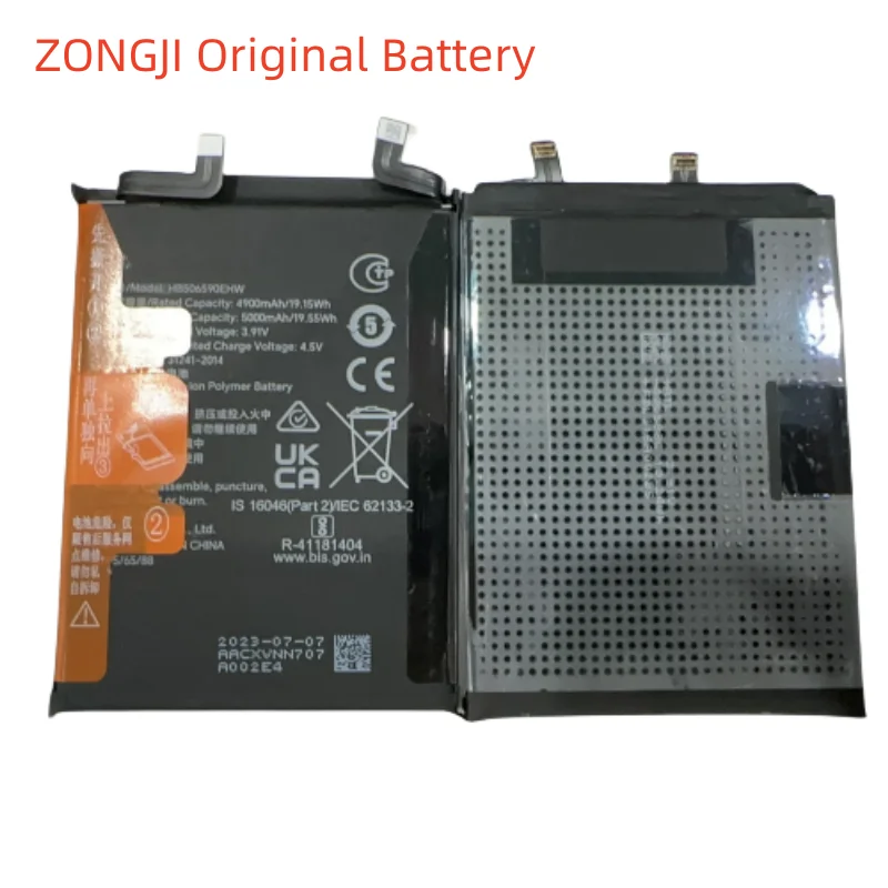 New Battery compatible For Honor 90 Pro 5000mAh HB506590EHW Mobile Phone Batteries + Free Tools