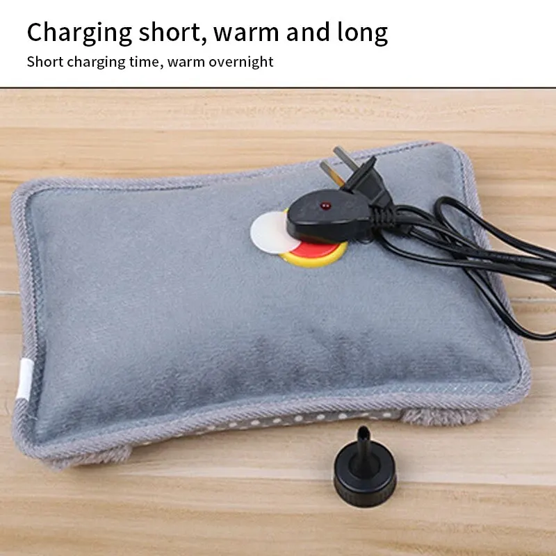 Charging Electric Hot Water Bag EU 220V 500W Rechargeable Winter Hand Warmer Dot Pattern Double Insert Hand Warmer Hot Water Bag