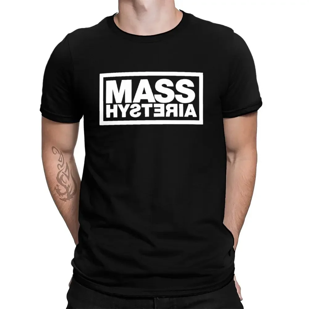 Harajuku Mass Hysteria Band Rock French T-Shirt Tees T-shirts Man Graphics T Shirt Oversized T Shirt Black T Shirts for Men USA