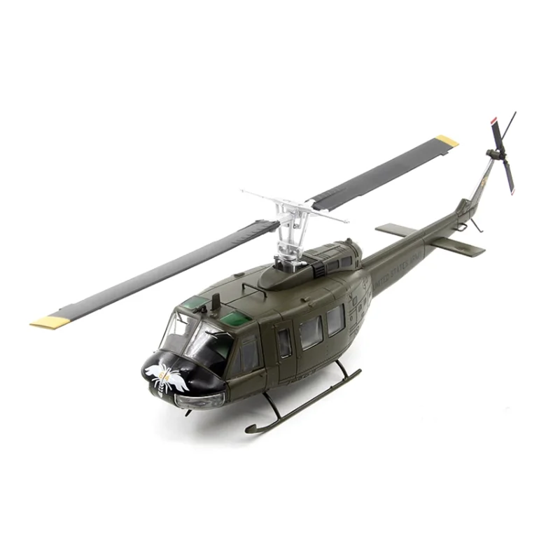 

Us Army UH-1H Militarized Combat Helicopter Alloy Model 1:48 Scale Toy Gift Collection Simulation Display Decoration