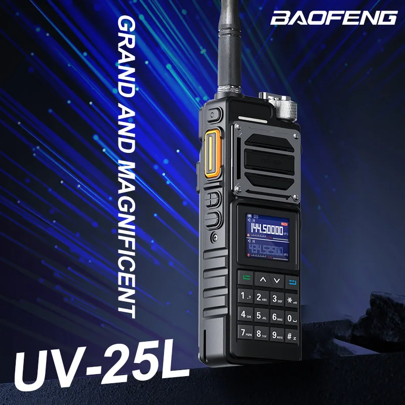 Baofeng-walkie-talkie UV-25L de alta potencia, Radio Ham de largo alcance de alta capacidad, frecuencia de copia de tres bandas, portátil, para