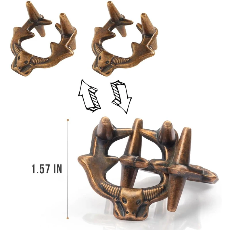 3PCS Metal Magic Baffling Puzzles Brain Teasers For Kids Adults IQ Test Disentanglement Unlock Interlock Game Educational Toys