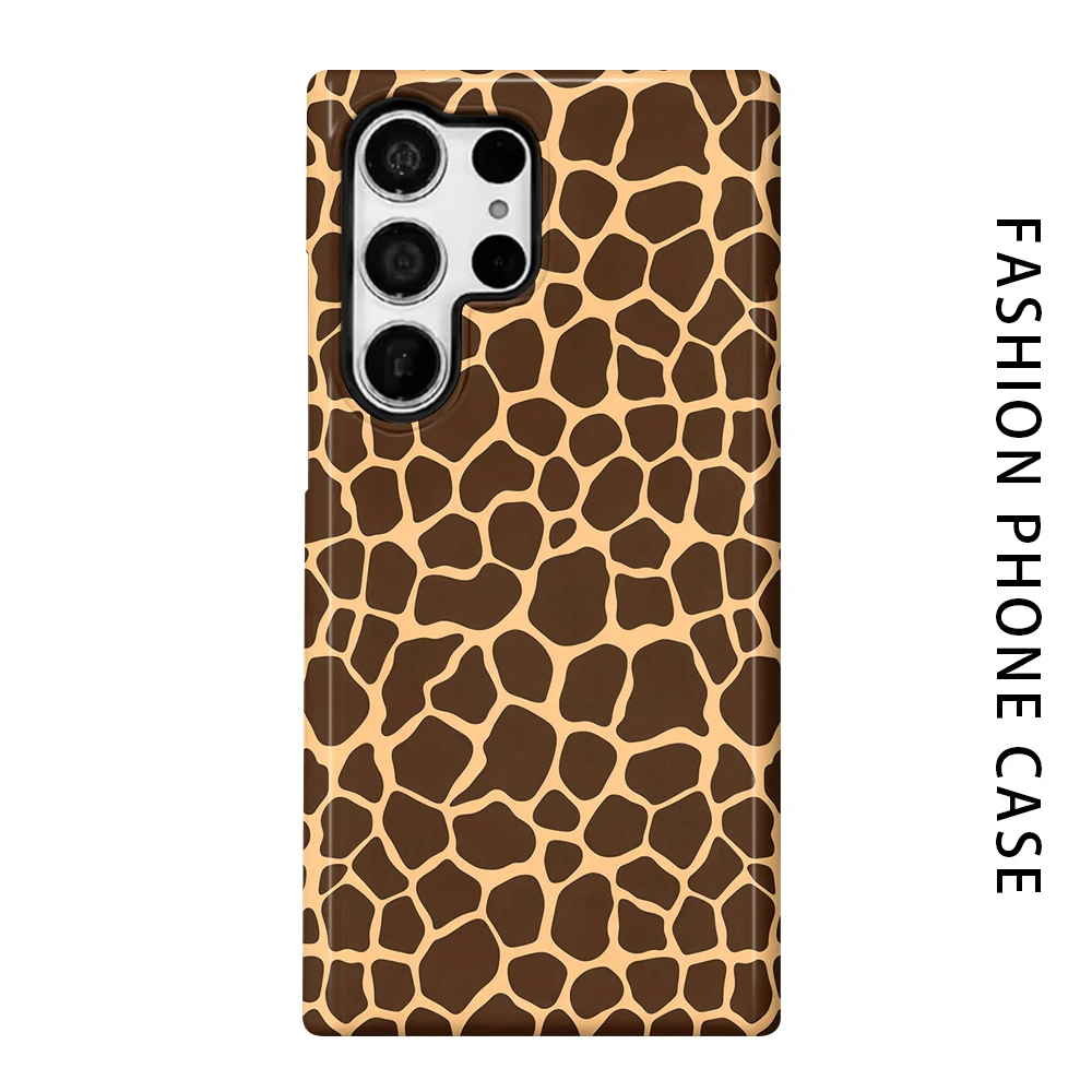 Giraffe Skin Phone Case for For Samsung Galaxy S26 S25 S24 S23 S20 FE A56 A36 Ultra Glossy HD Hard Cover Film Shell