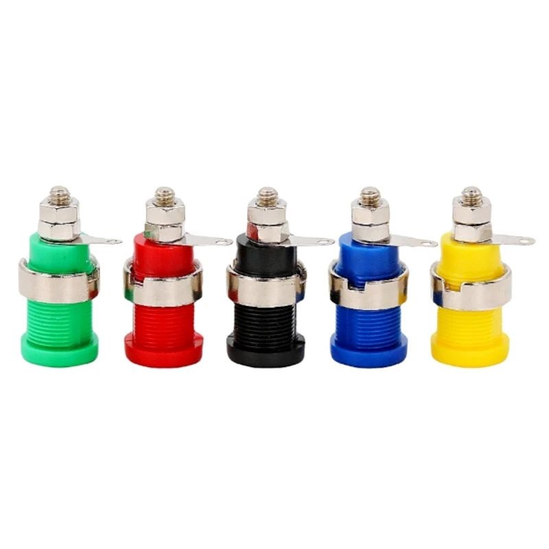 2PCS 4MM Binding Post Multimeter instrument Banana Socket High-voltage sheathed terminal Test Probe connector