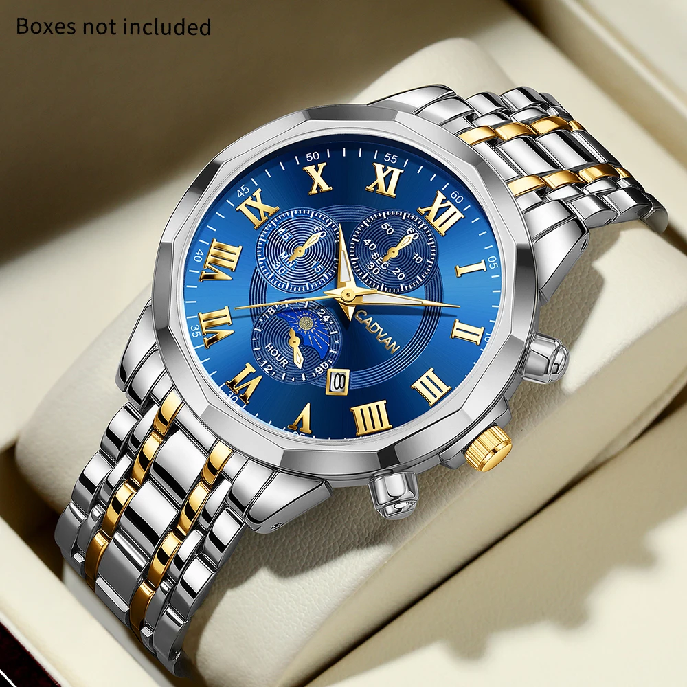 1pc Men's Luxury Fashion Round Pointer Quartz Watch Men's Timer - Daily Wear Holiday Gift