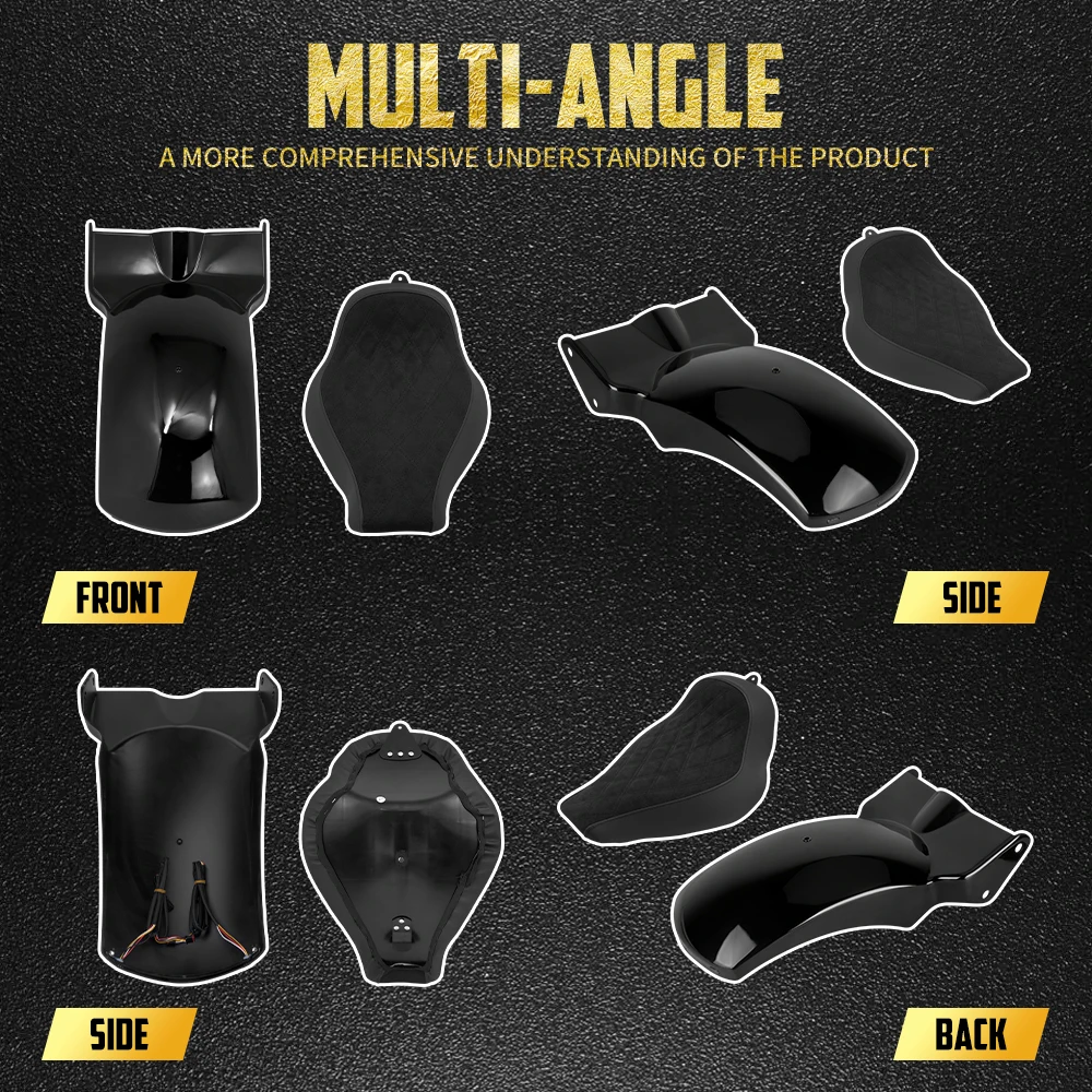 Motorcycle Rear Fender Mudguard Cover With Driver Solo Seat For Harley Softail Sport Glide Street Fat Bob Low Rider 2018-2025
