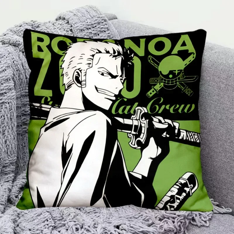 New Cartoon Cushion One Piece Luffy Zoro Nami Usopp Chopper Robin Peripheral Anime Fashion Children Couple Cushion Birthday Gift