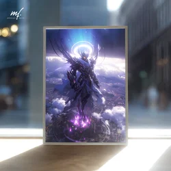 ins shocking anime giant mecha game room decoration light painting, usb dimming simple photo frame, a unique gift for boys