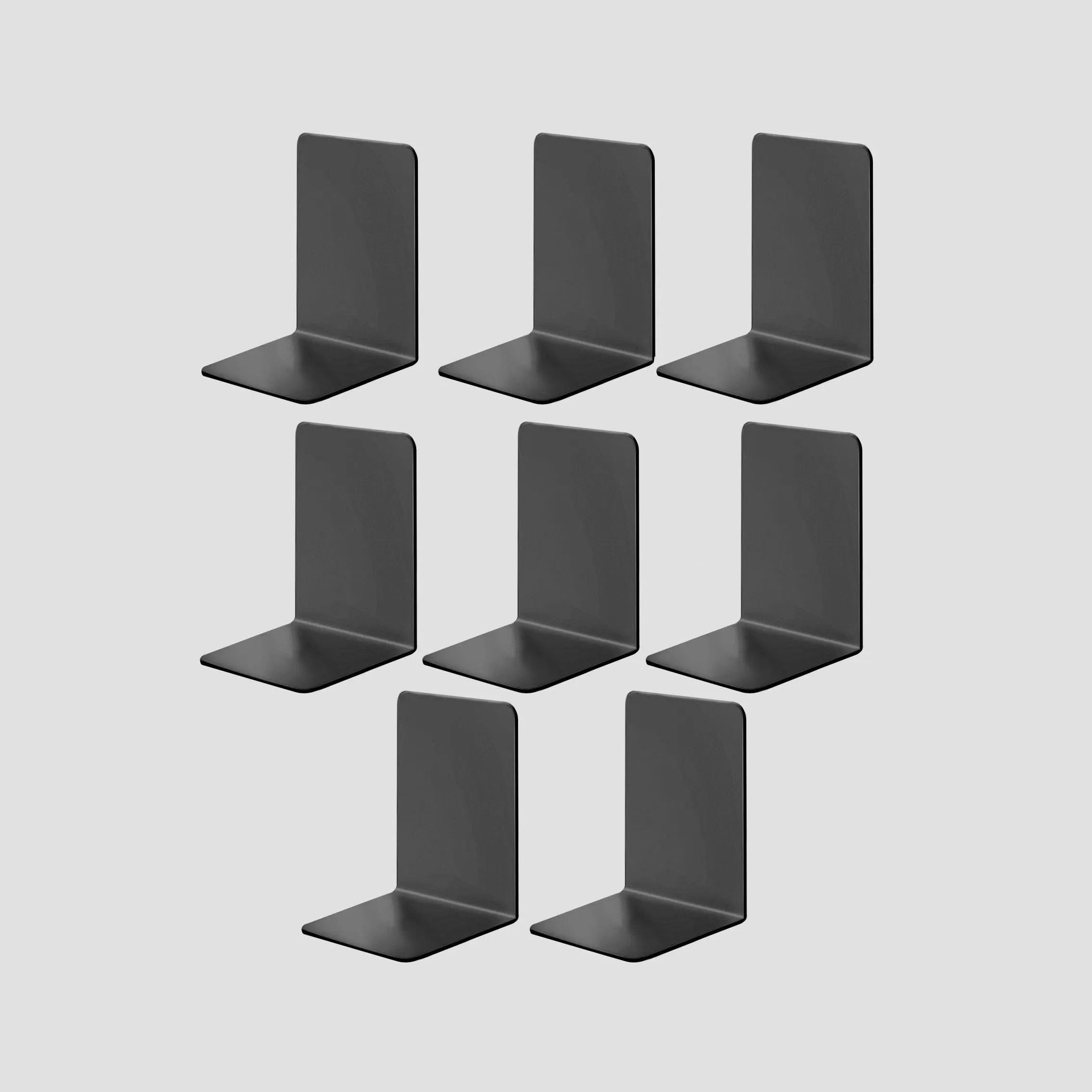 8-delige boekensteunen, doorzichtige boekensteunen voor planken, zware boekensteunen en desktop-organizer, boekenstopper voor boeken/films/cd