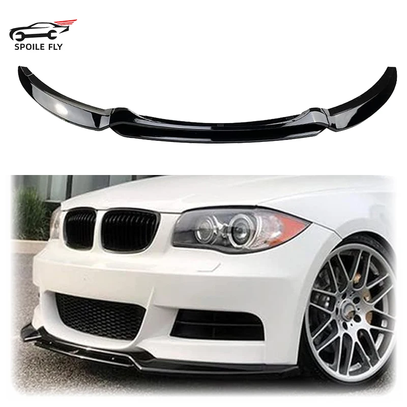 

4PCS 2008 To 2013 For BMW 1 Series E82 E88 M Sport M-Tech Style Front Bumper Lip Diffuser Splitter Spoiler Gloss Black Body Kit