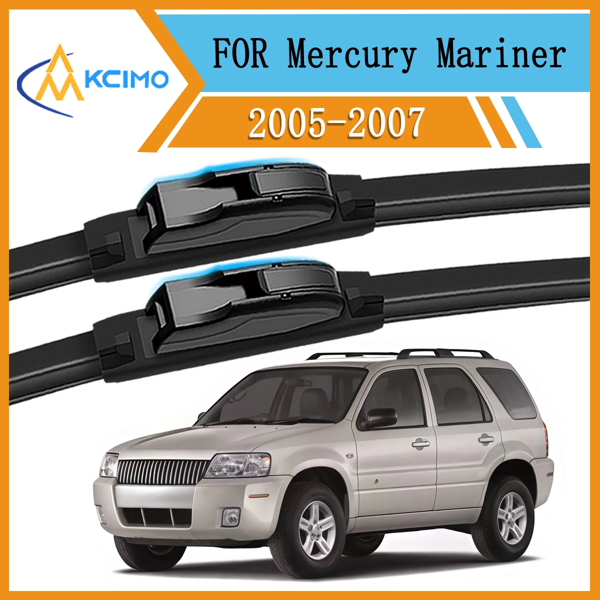 

2PCS/Set Windshield Wiper Blades For Mercury Mariner 2005-2007 Driver & Passenger All-Season Beam Blades Streak-Free