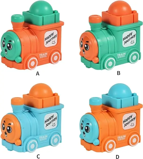 Kids Train Toy Press And Go Locomotive Toy Mini Sliding Car Anti-Crash Friction Car Toy Baby Coordination Toy Mini Car Toy