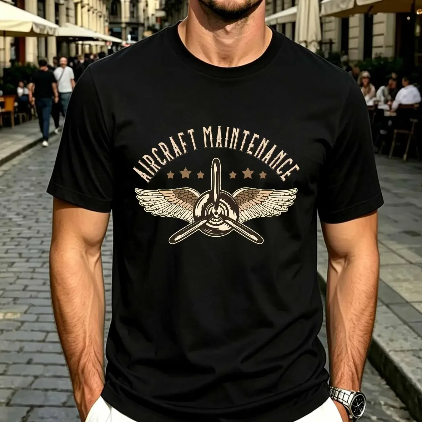 washed T Shirt NEW Aircraft Maintenance Airplane Mechanics Mechanic S 3XL vintage Washed graphic Slightly homme Stylish