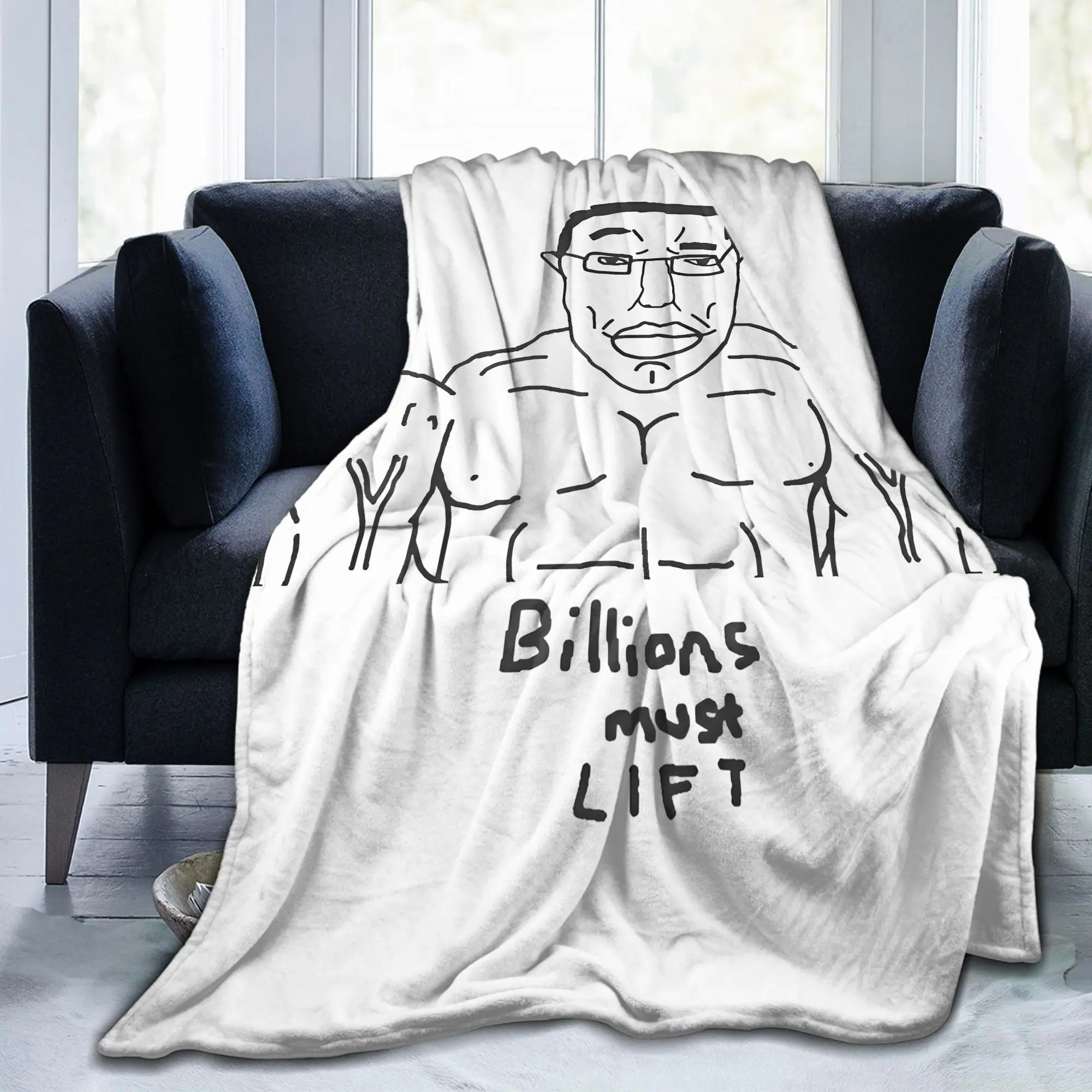 Chudjak Chud Billions Must Lift Flannel Blanket Brainrot Meme Awesome Throw Blankets for Bedspread Lightweight