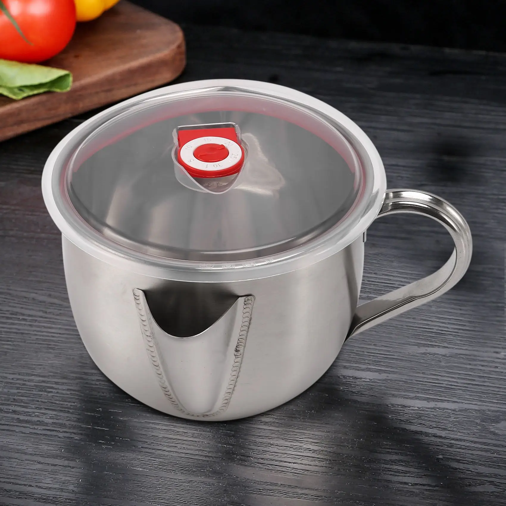 A84X-1000Ml Multifunction 304 Stainless Steel Gravy Oil Soup Fat Separator Grease Oiler Filter Strainer Bowl Kitchen Cooking Too